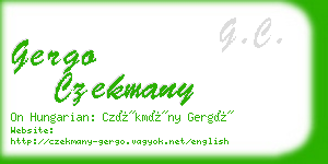 gergo czekmany business card